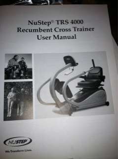 NuStep TRS 4000 Recumbent Cross Trainer TRS4000   Excellent Condition 