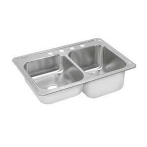  Gourmet Celebrity Stainless Steel 33 x 22 Double Basin 