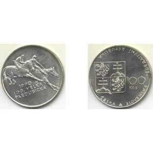  Czechoslovakia 1990 100 Korun, two horsemen; KM 141 