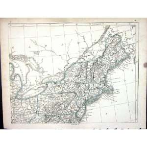  Lowry Antique Map 1853 America Pennsylvania New York Ohio New 