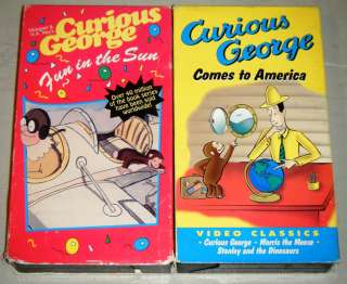 CURIOUS GEORGE 2 VHS RARE MOVIE COLLECTION Comes To America & Fun In 