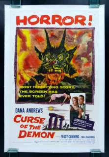 CURSE OF THE DEMON * 1SH ORIG MOVIE POSTER 1957 HORROR  