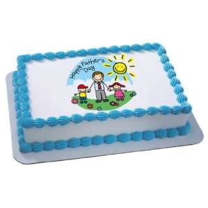  Happy Fathers Day Edible Cake Topper Decoration 