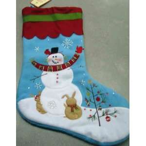   DIR2049 Snowman with Scarf Christmas Stocking 