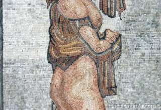 BEAUTIFUL ROMAN WOMAN SCENE MOSAIC WALL HANGING NR  