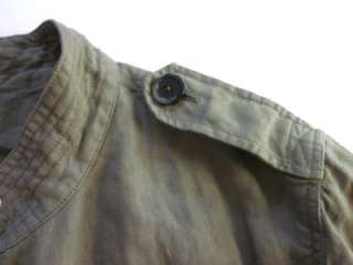 ETRO MILANO $895 mens army green linen military cargo jacket L NWT 