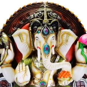    Large Intricate Design Colorful Ganesh Statue