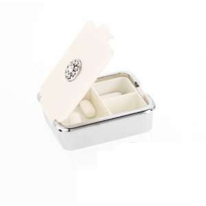 Danielle Enterprises Pearlized Pill Box, White Beauty