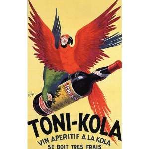  PARROT BIRD BOTTLE TONI KOLA APERITIF DRINK LARGE VINTAGE 