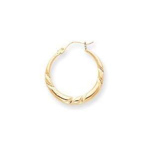  Sardelli   14k Patterned Hoop Earrings Jewelry