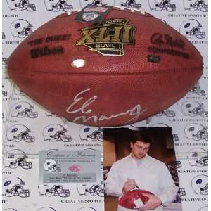  Eli Manning   Official Wilson Super Bowl XLII NFL Football 