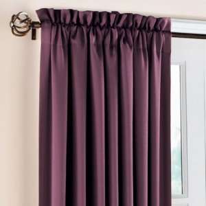 BrylaneHome Madison Room Darkening Rod Pocket Panels (PLUM,54 W 84 L 