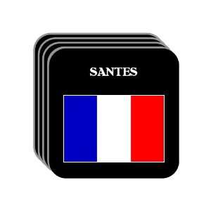  France   SANTES Set of 4 Mini Mousepad Coasters 