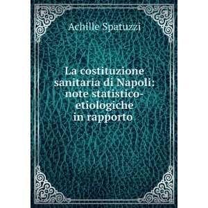  La costituzione sanitaria di Napoli note statistico 