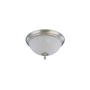    60/2793  Bella   2 Light 15 IN. Flush Dome w/ Frosted Linen Glass