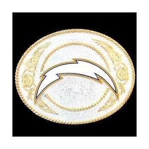  San Diego Chargers   Gold and Silver Toned NFL Logo Buckle 