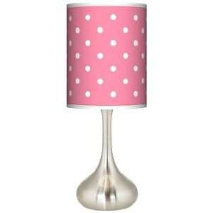  Mini Dots Pink Giclee Kiss Table Lamp