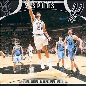  San Antonio Spurs 2008 Wall Calendar