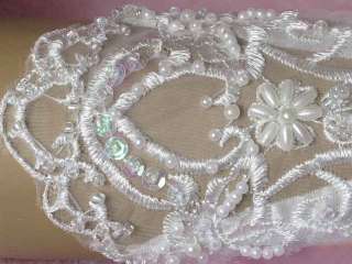 14 Bridal prom ivory Lace Satin Fingerless Gloves S17  