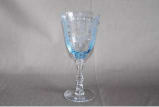 Fostoria Navarre Blue Water Goblet Goblets  