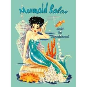  Mermaid Salon Metal Sign Surfing and Tropical Decor Wall 