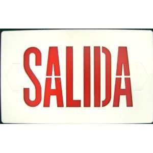  Exit Salida Face Plate Red Letters White Face