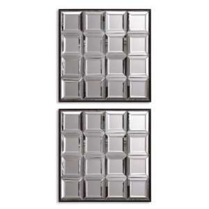 Uttermost 18.5 Inch Alfie Squares Set/2 Wall Mounted Mirror Multiple 
