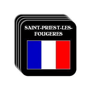 France   SAINT PRIEST LES FOUGERES Set of 4 Mini Mousepad Coasters