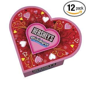 Reeses Valentines Peanut Butter Cups Miniatures Heart Box, 0.93 Ounce 