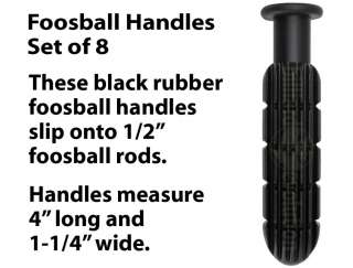 Black Rubber Foosball Handles 1/2 Rods Table Soccer  