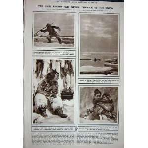    1922 Nanook Eskimo Harpoon Walrus Gramaphone Family