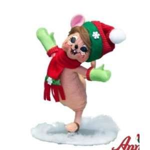  Annalee Mobilitee Doll Christmas Skater Mouse 6 