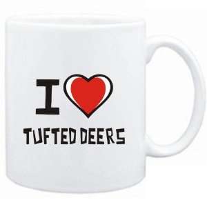    Mug White I love Tufted Deers  Animals