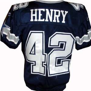  Anthony Henry #42 Cowboys Game Issued Navy Jersey (Size 46 