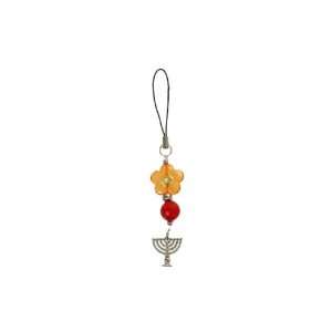   Pendant with Hanukkah Menorah Pendant and Flower 