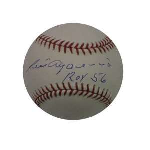 Autographed Luis Aparicio Baseball inscribed ROY 56. MLB 