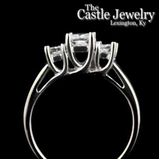 Princess Cut 1.00 Ct Debeers 3 Diamond Anniversary Engagement Ring 14K 
