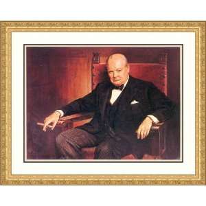   Sir Winston Churchill by Arthur Pan   Framed Artwork