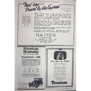   1922 Napier Firestone Tyre Ruston Hornsby