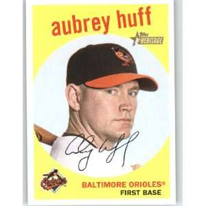  2008 Topps Heritage #406 Aubrey Huff   Baltimore Orioles 