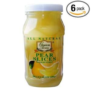Green Acres Pear Slices, 24.5 Ounce Plastic Jar (Pack of 6)  
