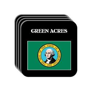  US State Flag   GREEN ACRES, Washington (WA) Set of 4 Mini 