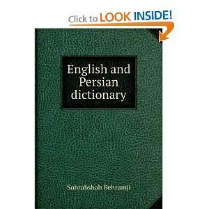  English and Persian dictionary Sohrabshah Behramji Books