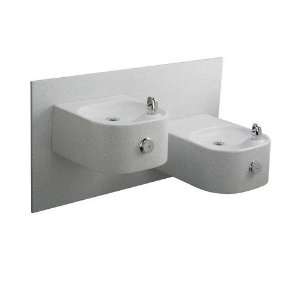   Drinking Fountain w/Vandal Resistant Push Buttons   White Granite