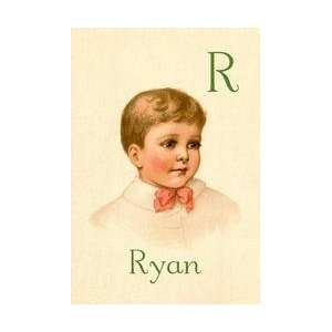  R for Ryan 12x18 Giclee on canvas