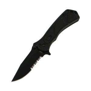  Ontario Knife Company Large Folder with Black Handle and 