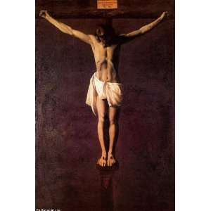   Zurbaran   24 x 36 inches   Cristo, muerto en la cruz