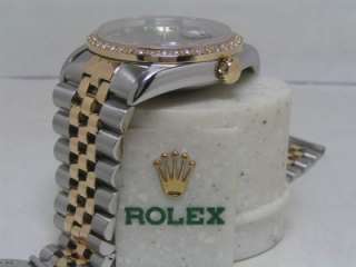 Rolex 1996 Mens DateJust Black Diamond Dial Bezel SS/18kt Solid 