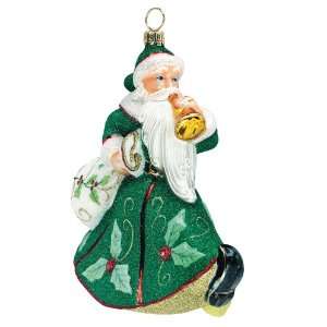   Claus glitterazzi ruby holly berry Christmas ornament