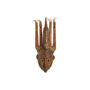  Malian wood mask, Bambara Chameleon